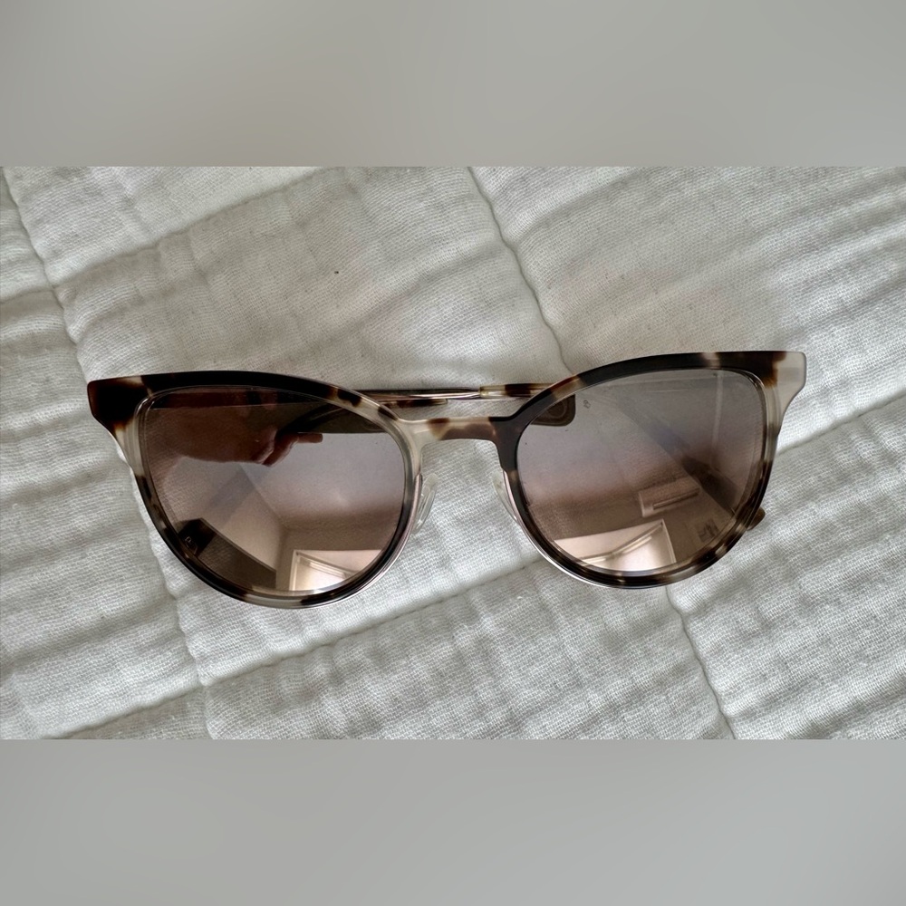 Warby Parker Lindley Tortoise Shell Sunglasses with Pale Purple Metal Frame